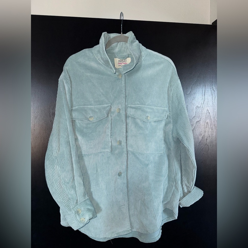 Ashley By 26 International Women's Soft Blue Corduroy Jacket